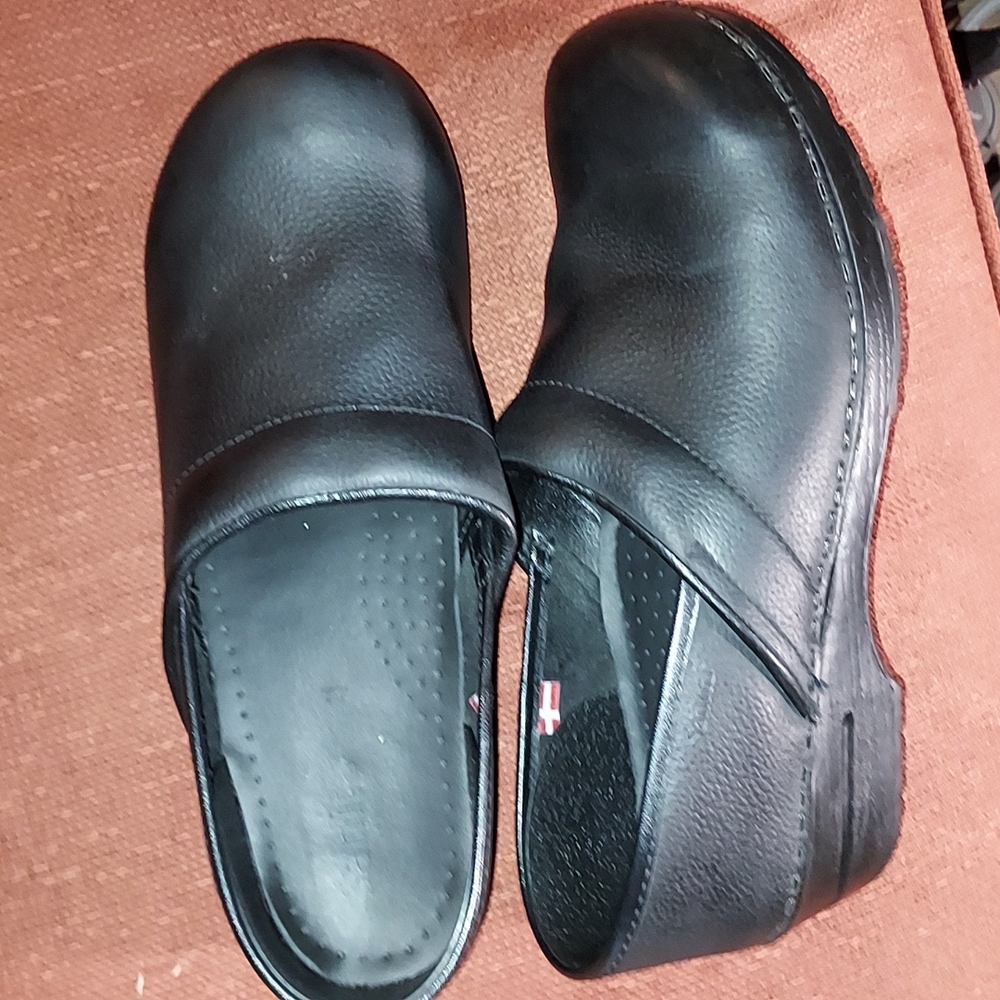 Sanita Pro. Oiled Leather Men Ink Chef Clog